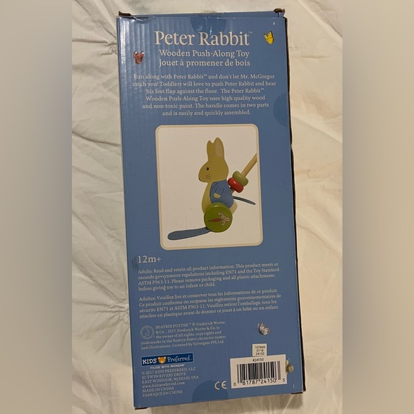 Peter Rabbit wooden push along toy - 12 months plus - Picture 3 of 3